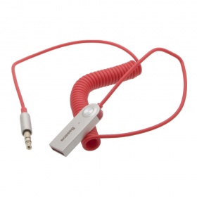 AUX Bluetooth Baseus CABA01-09 с микрофоном, красный