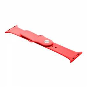 Браслет для Apple Watch 42/44 мм силиконовый красный