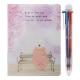 Блокнот AJ0103 Медведь 148x113 мм розовый + ручка