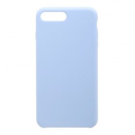 Накладка iPhone 7/8 Plus Silicone Case прорезиненная нежно-голубая