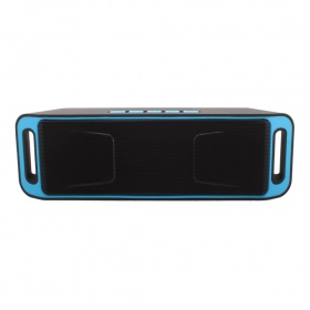 Стереоколонка Bluetooth A2DP USB, Micro SD, AUX черно-синяя