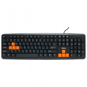 Клавиатура Dialog KS-020U Standart, USB,  черно-оранж