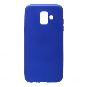 Накладка Samsung A6 2018/A600F силиконовая под тонкую кожу синяя