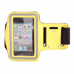 Сумочка "Sport", на руку для iPhone 4/4S желтая