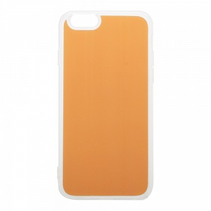 Накладка iPhone 6/6S силиконовая однотонная с переливом оранжевая