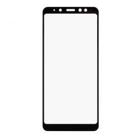Закаленное стекло Samsung A8 Plus 2018/A730F 2D черное в тех. пакете