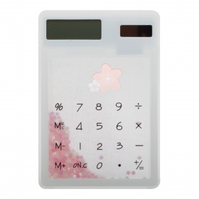 Калькулятор SS14038 прозрачный с переливающейся жидкостью белый