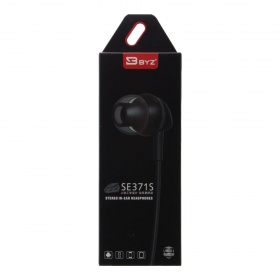 Наушники BYZ SE371S вакуумные с микрофоном черные
