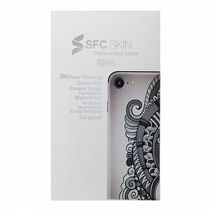Наклейка iPhone X на корпус SFC SKIN Узор серая