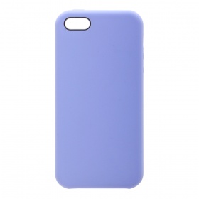 Накладка iPhone 5/5S/SE Silicone Case прорезиненная сиреневая