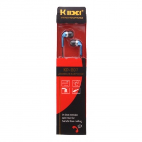 Наушники Kipa KD-207 с микрофоном кабель 120см синие