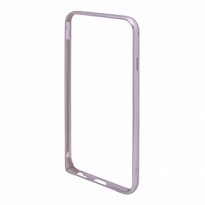 Бампер на iPhone 6/6S металлический с угловым замком серебро