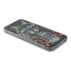 Накладка iPhone 5/5S/SE силиконовая лаковая антигравитационная Енот