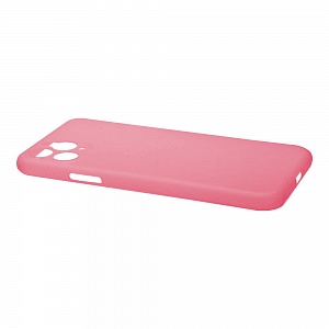 Накладка iPhone 11 Pro пластиковая матовая ультратонкая прозрачная малиновая