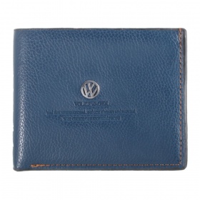 Кошелек-портмоне мужское складывающееся с логотипом Авто Volkswagen синий