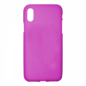 Накладка iPhone X/XS силиконовая непрозрачная фиолетовая