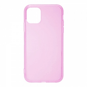 Накладка iPhone 11 Pro Max Silicone Case силиконовая прозрачная розовая