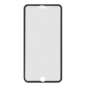Закаленное стекло iPhone 7/8 Plus с алюминиевой рамкой графит