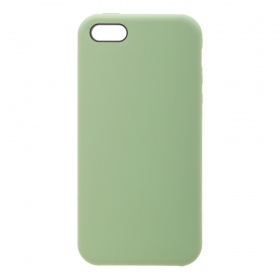 Накладка iPhone 5/5S/SE Silicone Case прорезиненная салатовая
