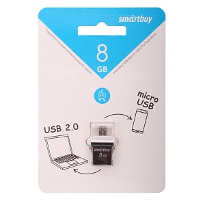 К.П. USB 8 Гб SmartBuy OTG POKO series черная