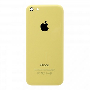 Задняя крышка iPhone 5C желтая ОРИГ