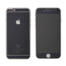 Закаленное стекло iPhone 6/6S двуст узоры черное Glass