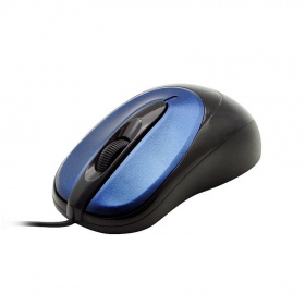 Мышь OXION OMS002BL синяя, оптическая 1000 DPI, 3кн, USB