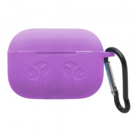 Чехол для Air Pods Pro силиконовый матовый фиолетовый