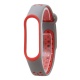 Браслет для фитнес-часов Mi Band 3/4 силиконовый с точками серо-красный