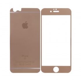 Закаленное стекло iPhone 5/5S/SE двуст матовое золото