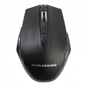 Мышь Nakatomi MRON-10U беспр, оптич , 6 кнопок, 800-1600 dpi черная