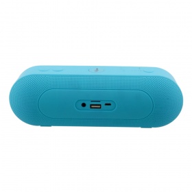 Стереоколонка Bluetooth K2 USB, Micro SD, FM, AUX, голубая