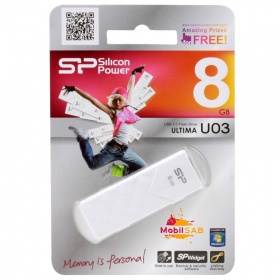 К.П. USB 8 Гб Silicon Power Ultima U03 белая