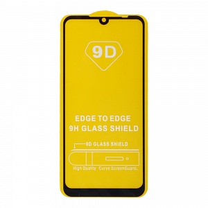Закаленное стекло Xiaomi Redmi Note 7/Samsung A30/Samsung A50 2D черное 9H Premium Glass