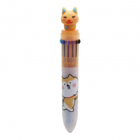 Ручка многоцветная Кошка (12 в 1) No: 7719