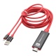 Кабель HDMI/Lightning Hoco UA4 (2,0 м) с функцией зарядки черно-красный