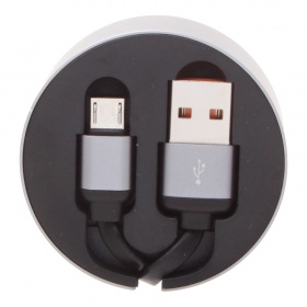 Кабель micro USB Vidvie CB444 вытяжной черно-серый 1000 мм