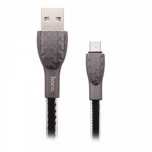 Кабель micro USB Hoco U52 плоский черный 1200 мм