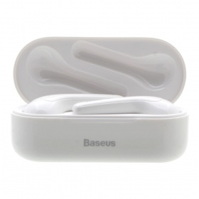 Наушники TWS Bluetooth Baseus W07 с микрофоном белые
