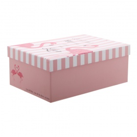 Коробка подарочная W9861 Фламинго розовый Let all that 25*17*10