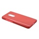 Накладка Xiaomi Redmi Note 4X силиконовая с пластиковой вставкой блестящая красная