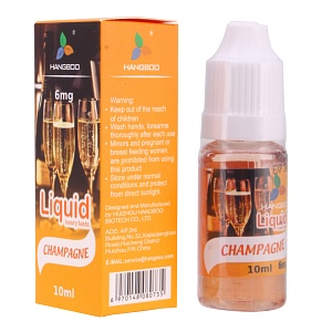 Жидкость для заправки электронных сигарет Hangboo Champagne (Шампанское) 10мл (LOW-6мг)