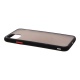 Накладка iPhone 11 Pro Max пластиковая прозрачная матовая черная стенка с черным бампером