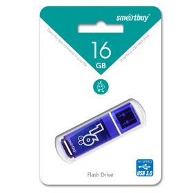 К.П. USB 3.0 16 Гб SmartBuy Glossy темно-синяя
