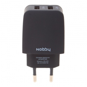 СЗУ с 2 USB выходами 3,4A Nobby Comfort 016-001 черная