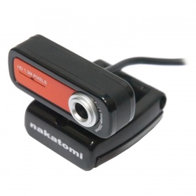 Веб-камера Nakatomi WC-E1300,1.3 Мп, встр.микрофон, черно-оранжевая