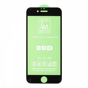 Закаленное стекло iPhone 6/6S 20D черное