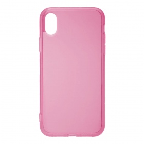Накладка iPhone XR Silicone Case силиконовая прозрачная розовая