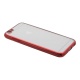 Накладка iPhone 6/6S силиконовая прозрачная с хромированным бампером рельефная красная
