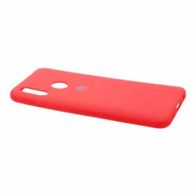 Накладка Huawei Honor 10 Lite резиновая матовая Soft touch с логотипом красная